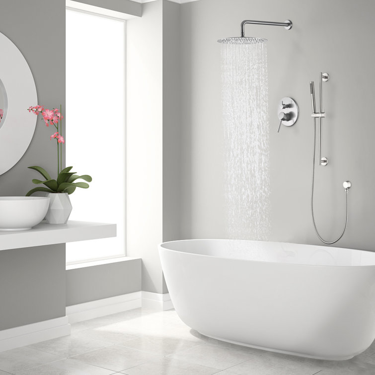 Mason&Mia Wall Mount Pressure Balance Shower System With Slide Bar